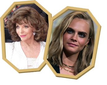 JOAN COLLINS & CARA DELEVIGNE