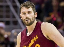 Kevin Love will miss up to two months after suffering a fractured hand in Tuesday’s loss to the Detroit Pistons. (Image: Getty)