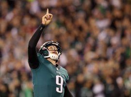 Philadelphia quarterback Nick Foles has been proving sports books wrong in the playoffs by winning, but will be the underdog again when they face New England. (Image: Getty Images)