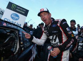 Clint Bowyer snapped a 190-race winless streak by winning the STP 500 at Martinsville Speedway on Monday. (Image: Sarah Crabill/Getty)