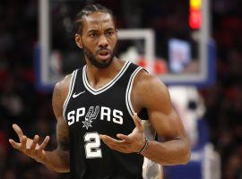 Kawhi Leonard has missed most of this season with a quad injury, and his Spurs teammates think that they may not see him on the court this year. (Image: Raj Mehta)