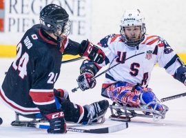 Para ice hockey, also known as sledge hockey or sled hockey, has become a premier event at the Paralympic Winter Games. (Image: Getty)