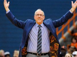Syracuse Coach Jim Boeheim isn’t concerned with the criticism that his team shouldn’t have made the NCAA Tournament. (Image: Getty)