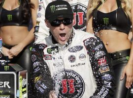 Kevin Harvick has won three races this season and holds a slim lead in the NASCAR Cup Championship. (Image: USA Today Sports)