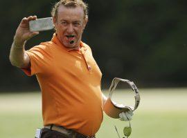 One of the most eccentric players in golf, Miguel Angel Jimenez has been a hit on the Champions Tour. (Image: AP)