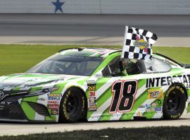 Kyle Busch took the checkered flag at Texas Motor Speedway on Sunday, his first win of the year following several close calls. (Image: AP)