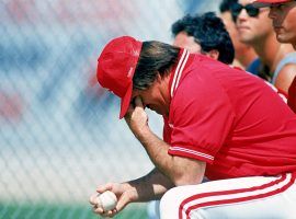 Pete Rose, seen managing a game for the Reds in 1989, is alleged to be heavily in debt to casinos and the IRS according to court documents filed by his estranged wife. (Image: AP)