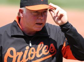 Buck Showalter of the Baltimore Orioles is a favorite to be the first baseball manager to be fired this season. (Image: Wikipedia)