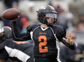 Johnny Manziel participated in the Spring League games in Texas to try and impress the NFL scouts in attendance. (Image: AP)