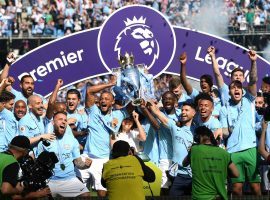 Manchester City celebrates their English Premier League title, which they’ll try to defend in the 2018/19 season. (Image: Getty)