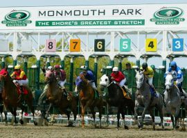 Horses leave the starting gate during a race at Monmouth Park. The track hopes to offer sports betting if the Supreme Court rules in New Jersey’s favor in Christie v. NCAA. (Image: AP/Equi-Photo/Bill Denver)