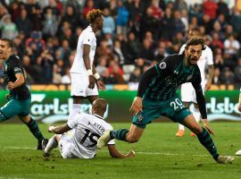 A second-half goal by Manolo Gabbiadini gave Southampton a 1-0 win over Swansea. Southampton is now all but assured of avoiding relegation this season. (Image: Getty)