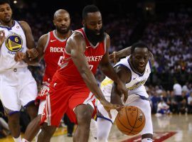 James Harden and the Rockets are the underdogs, despite having a superior regular season record, against Steph Curry and the Golden State Warriors heading into the Western Conference Finals. (Image: chron.com)