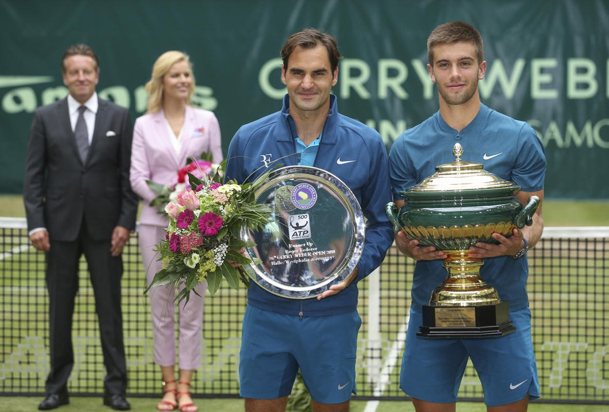 Roger Federer and Borna Coric