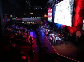 The NHL Gaming World Championship took place on Tuesday at the Esports Arena Las Vegas at the Luxor. (Image: Erik Verduzco/Las Vegas Review-Journal)