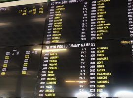 Monmouth Park already has sports betting odds listed at their William Hill sportsbook, but they won’t start taking bets until they get approval from Governor Phil Murphy. (Image: Keith Sargeant/NJ Advance Media/YouTube)