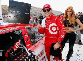 Kyle Larson has won the past three races at Michigan International Speedway, and is trying to make it four in a row. (Image: Getty)