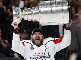 Oddsmakers don’t think Alex Ovechkin and the rest of the Washington Capitals will repeat as Stanley Cup Champions next season, and have them at 14/1 to win in 2019. (Image: AP)
