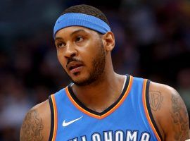 Carmelo Anthony and the Oklahoma City Thunder are ready to part ways, and the Houston Rockets appear to be the most likely next stop for the 34-year-old forward. (Image: Getty)
