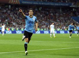 Edinson Cavani scored twice for Uruguay in the team’s 2-1 quarterfinal victory over Portugal during the 2018 World Cup. (Image: Getty)