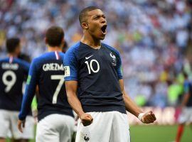 France’s Kylian Mbappe scored two goals during his team’s 4-3 victory over Argentina in the round of 16 at the 2018 World Cup. (Image: Getty)