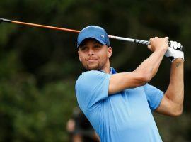 Stephen Curry watches his shot at last year’s Ellie May Classic, where he failed to make the cut. (Image: Lachlan Cunningham/Getty)
