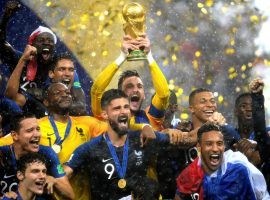 France celebrates winning the 2018 World Cup, and is the favorite to defend in 2022. (Image: Getty)