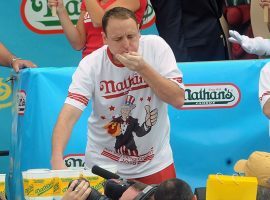 Joey Chestnut is the overwhelming favorite to win the Nathan’s Hot Dog Eating contest. (Image: ESPN)