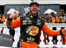 Martin Truex Jr. celebrates his June 3 victory at the Pocono 400. (Image: Getty)