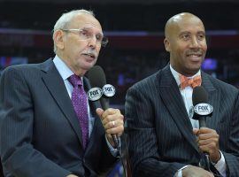 Bruce Bowen (right) won’t be returning as a television analyst for the Los Angeles Clippers following negative comments about free agent target Kawhi Leonard. (Image: Kirby Lee/USA Today Sports)