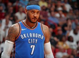 Carmelo Anthony will play with the Houston Rockets last season, signing for the veteran’s minimum after clearing waivers and leaving the Atlanta Hawks. (Image: NBAE/Getty)