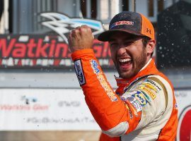Chase Elliott captured his first career NASCAR Cup Series victory by winning at Watkins Glen on Sunday. (Image: Sarah Crabill/Getty)