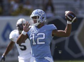 UNC quarterback Chazz Surratt throws a pass against Georgia Tech during the 2017 season. (Image: AP/John Bazemore)