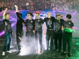 OG Esports came from behind to beat PSG.LGD 3-2 in the grand final of The International 2018 and win the $11.2 million first prize. (Image: Marca.com)