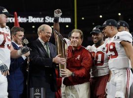 Not only is Alabama a 7/4 pick to win the national championship, they are a 5/8 selection to win the SEC Championship game on Dec. 1 at Mercedes Benz Stadium in Atlanta. (Image: AP)