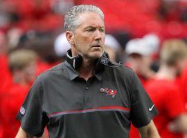 Tampa Bay’s Dirk Koetter is the favorite to be the first NFL coach fired this season. (Image: Getty)