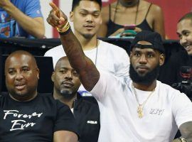 LeBron James was watching the Laker rookies during the Summer League, but will soon be playing with them. (Image: Getty)