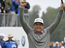 Keegan Bradley defeated Justin Rose on the first playoff hole to win the 2018 BMW Championship. (Image: Getty)