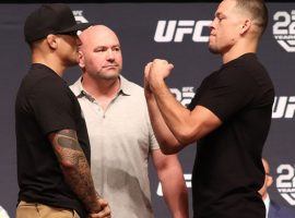 Nate Diaz and Dustin Poirier say they want to fight for a new 165-pound championship at UFC 230. (Image: MMAjunkie)