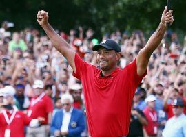 Tiger Woods shot a one-over-par 71 on Sunday to win the Tour Championship, claiming his first win on the PGA Tour since 2013. (Image: Getty)