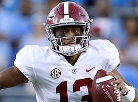 Tua Tagovailoa has eyes on leading Alabama to the College Football Playoffs, and bookmakers have their eyes on him. (Image: Sports Illustrated)