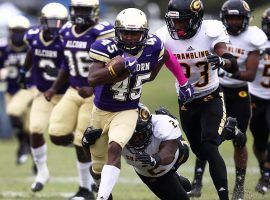 DB Javen Morrison (45) from Alcorn State runs back an interception against SWAC rival Grambling State. (Image: Alcorn State)