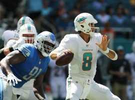 Miami Dolphins' backup QB Brock Osweiler will start against his former team, the Houston Texans, on Thursday Night Football. (Image: Michael Reaves/Getty)