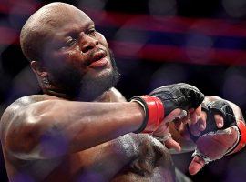 Derrick Lewis scored a stunning last-minute knockout to defeat Alexander Volkov at UFC 229. He will now face Daniel Cormier for the heavyweight title at UFC 230. (Image: Stephen R. Sylvanie/USA Today)