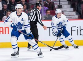 John Tavares, left, and Mitch Marner are expected to lead the Toronto Maple Leafs to a run for the Stanley Cup. (Image: Getty)