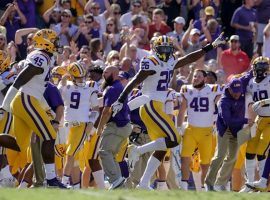 LSU is No. 3 in the recent College Football Playoffs ranking, and is hoping to celebrate in January. (Image: USA Today Sports)