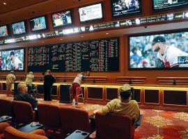 Bettors watch MLB games at the South Point Hotel and Casino in Las Vegas in May 2018. (Image: AP/John Locher)