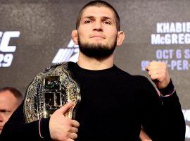 Lightweight champion Khabib Nurmagomedov will defend his title against Conor McGregor at UFC 229 Saturday, in an event that is expected to smash the company’s pay-per-view records. (Image: Getty)