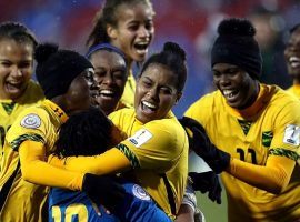 The Reggae Girlz from Jamaica advance to the World Cup for the first time (Image: Getty)