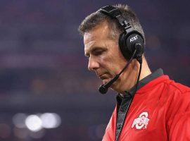 Ohio State coach Urban Meyer is dejected after his No. 2 team lost to unranked Purdue on Saturday, 49-20. (Image: Getty)